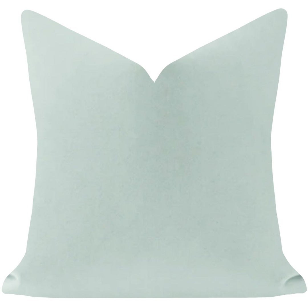 Robin's Egg Blue Velvet Throw Pillow