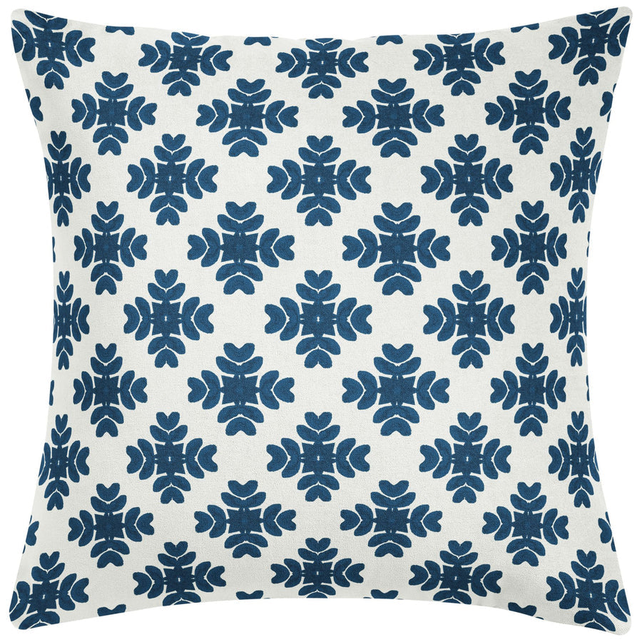 Brushstrokes Navy Throw Pillow