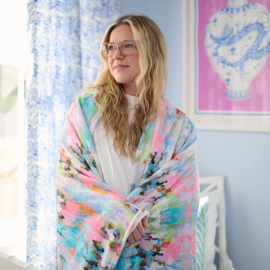 Brooks Avenue Fleece Blanket is an ultra-soft blanket for lounging