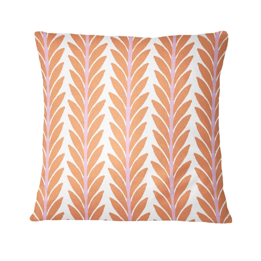 Frond Orange Outdoor Pillow