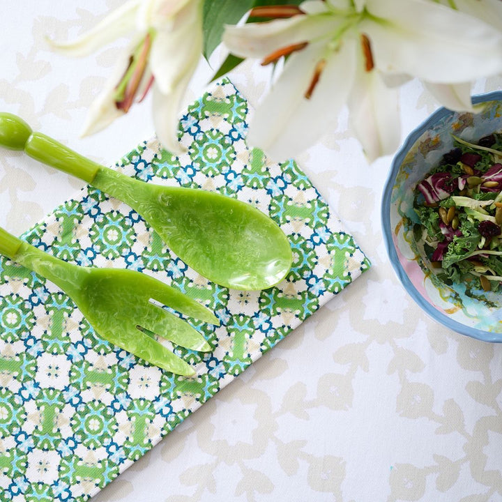 Serendipity Tea Towel adds a lively pattern to your kitchen decor