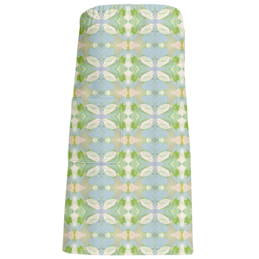 Elephant Falls Bath Wrap in soft greens and blues