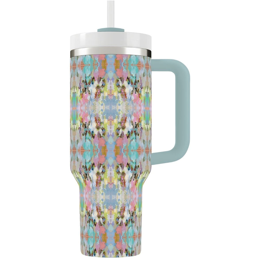 Brooks Avenue 40 oz. Tumbler in signature pinks, blues, and greens