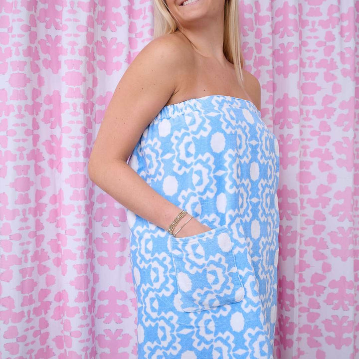 Aspen Chambray Bath Wrap for after pool or bath
