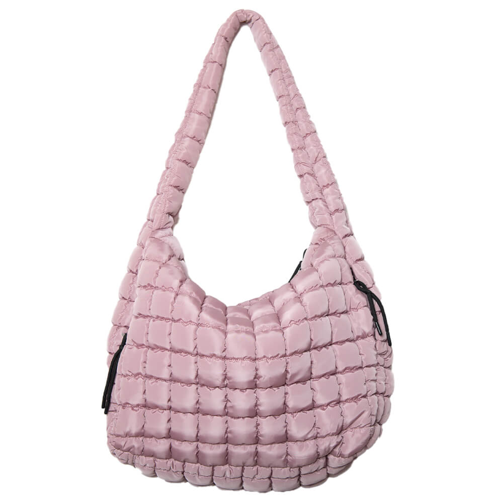 Mauve Quilted Puffer Tote