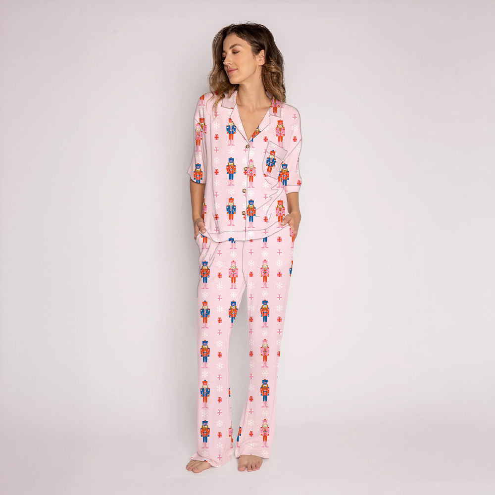 Nutcracker Christmas Light Pink Loungewear