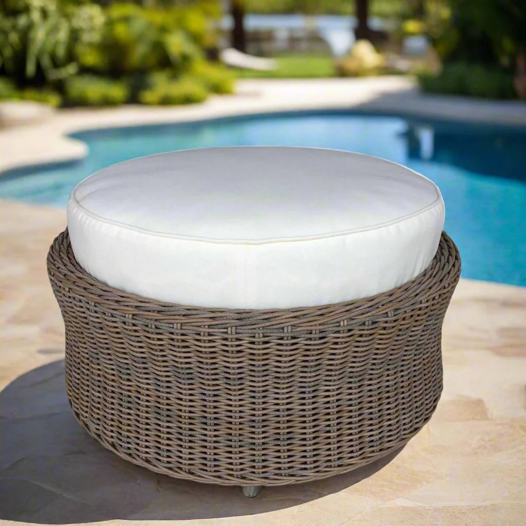 Barbados Outdoor Ottoman lifestyle setting