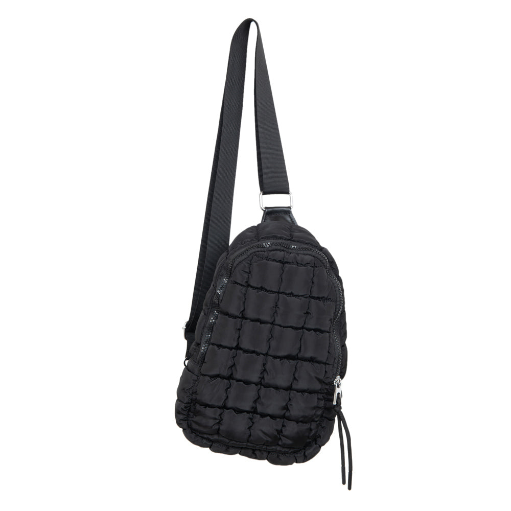 Black Quilted Sling Bag