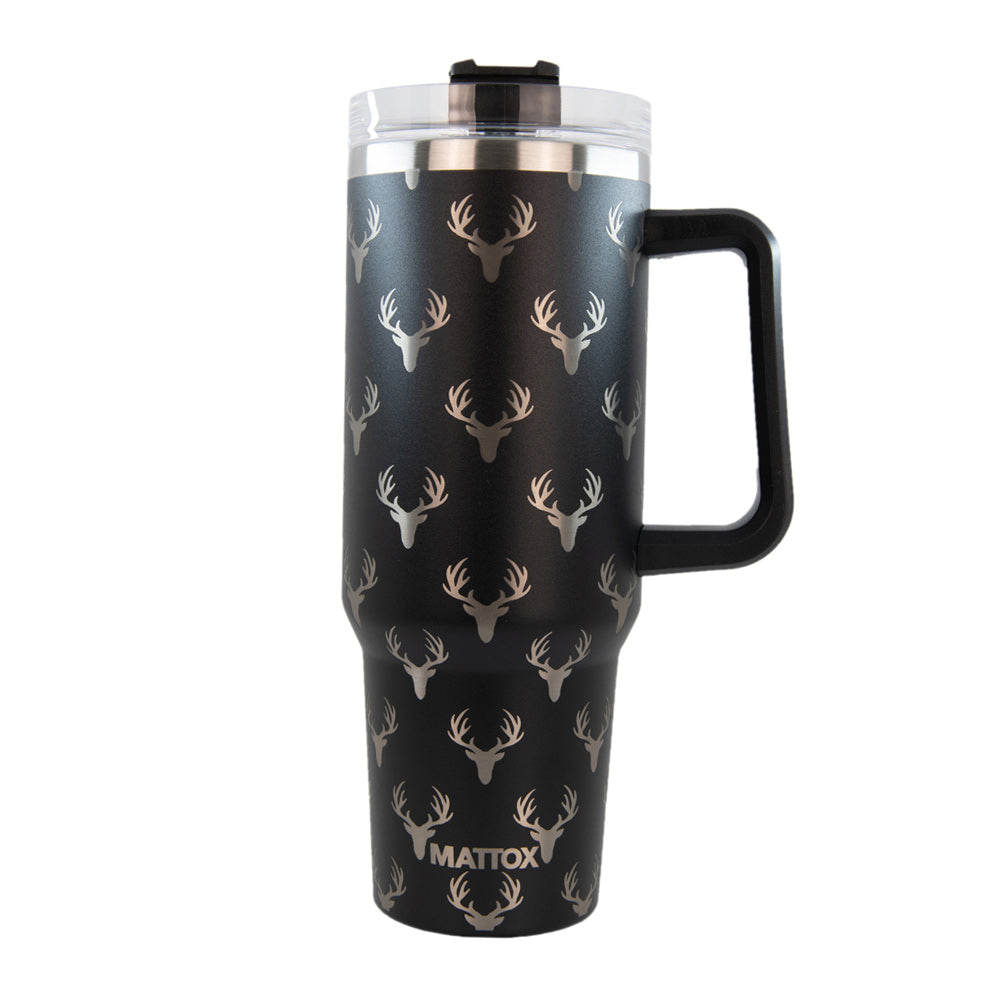 Deer Print Tumbler with Handle