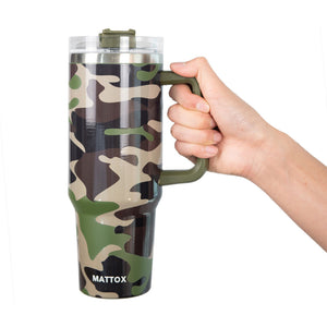 Camo Print Tumbler with Handle makes a great gift for him