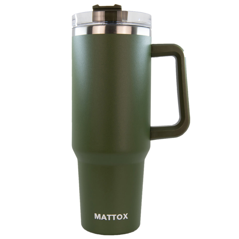 Olive Green Tumbler with Handle