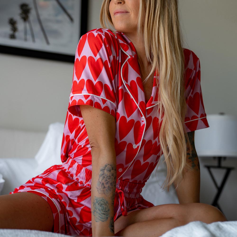 Pink and Red Hearts Loungewear