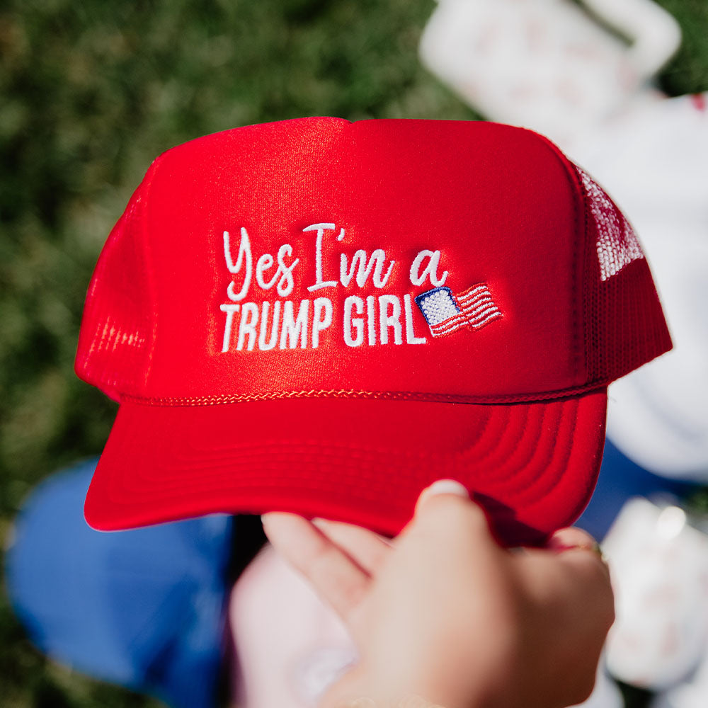 Yes I'm A Trump Girl Foam Trucker Hat