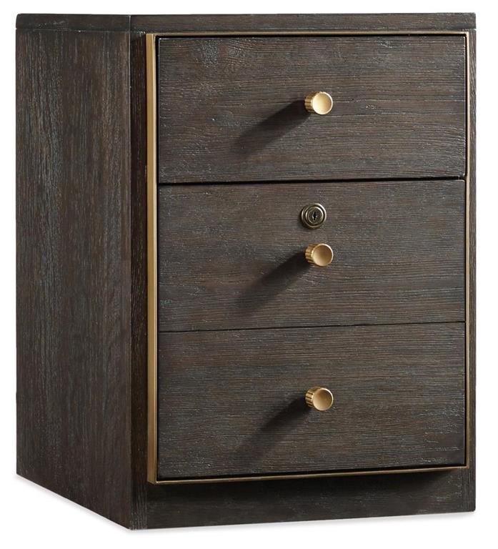 Curata Mobiel File two drawer file cabinet in dark wood finish Hooker Furniture