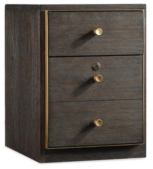 Curata Mobiel File two drawer file cabinet in dark wood finish Hooker Furniture