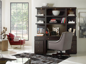 Curata Mobiel File two drawer file cabinet in dark wood finish Hooker Furniture lifestyle image 2
