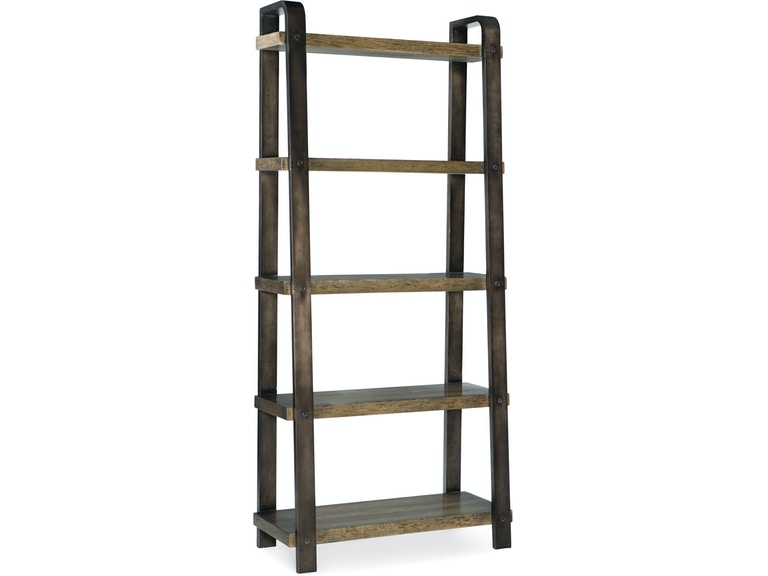 Carfted Bookcase in oak veneer and aluminum sheet from Hooker Furniture product image
