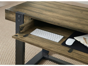 Crafted Leg Desk Oak and Elm veneer with metal legs from Hooker Furniture Keyboard Tray