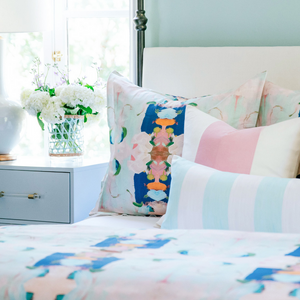 Pink Velvet Panel - New Style in bedroom lifetyle setting