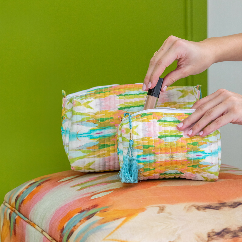 Palm Beach Cosmetic Bag in two popular sizes