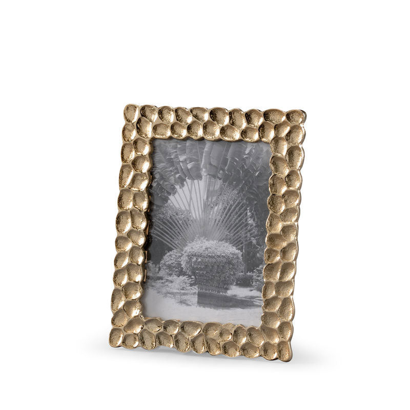 Thumbprints Photo Frame 5x8 Wildwood Cast Aluminum Ambered Silver