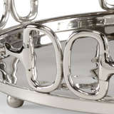 Stirrups Tray (Lg) Nickel with d-ring snaffle bits.