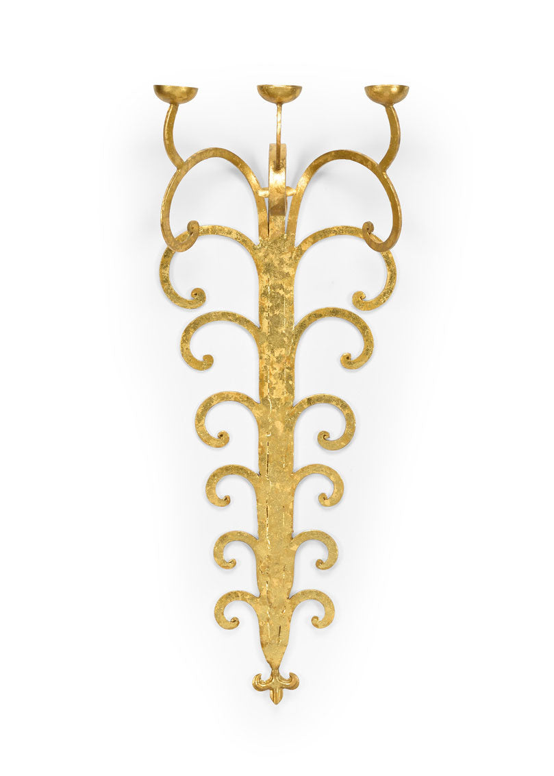 Tall Candle Sconce in Golden Bronze Finish Chelsea House