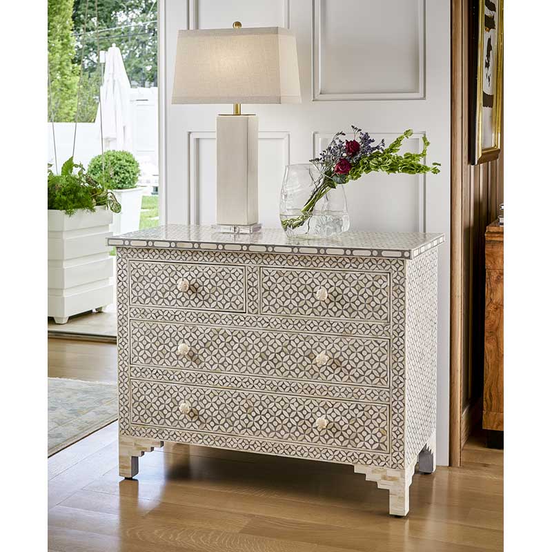 Ashley Clear Glass Accent Vase decor setting