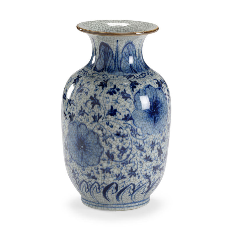 Drayton Handpainted Blue and White Porcelain Vase