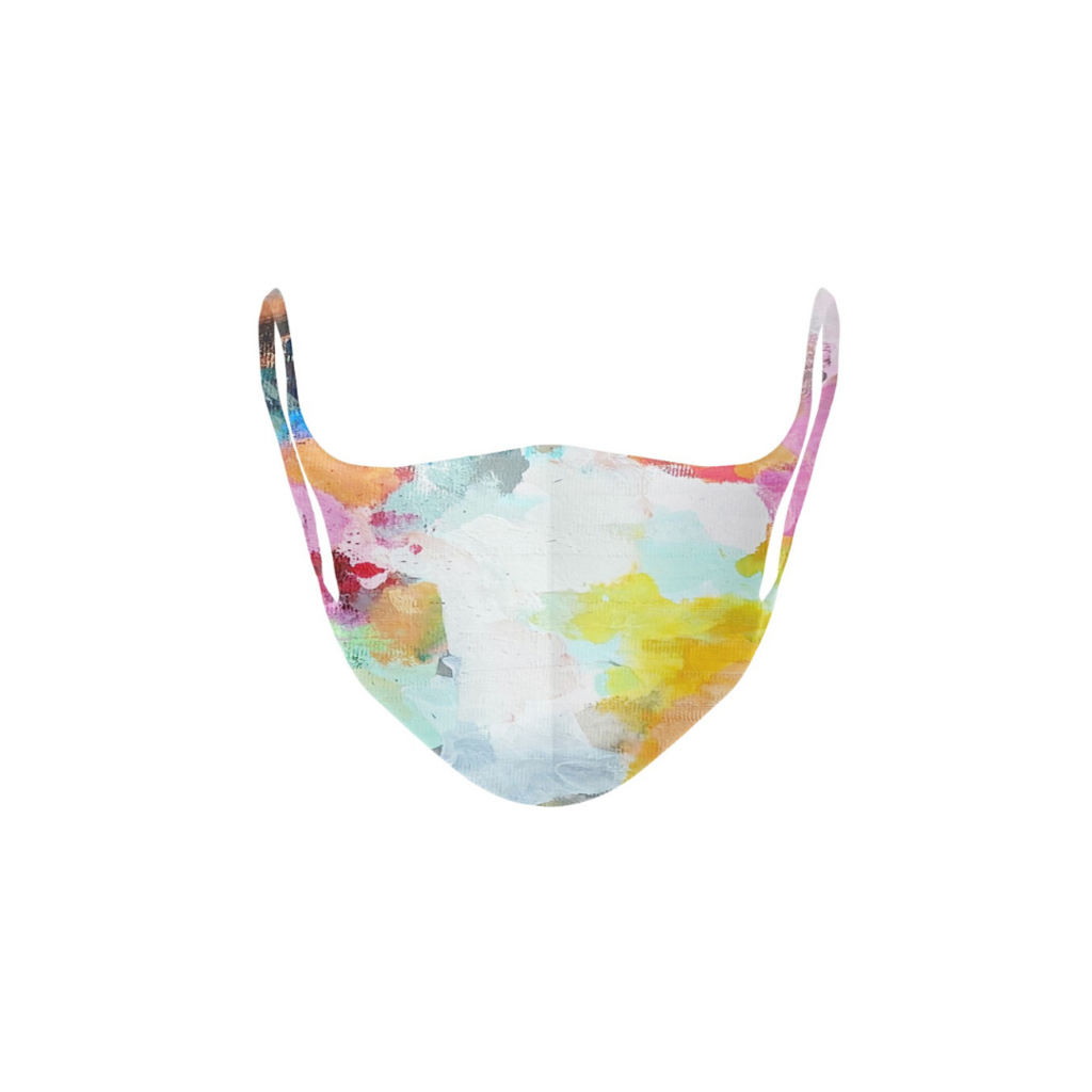 Flower Child Kid&#39;s Face Mask in a variety of soft colors from Laura Park Designs