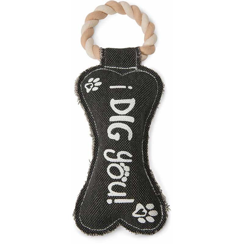 I Dig You Canvas Dog Chew Toy from Pavilion