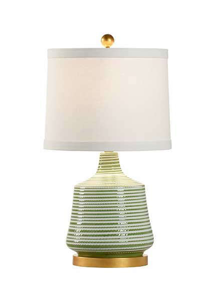 Beehive Lamp Green porcelain textured table lamp from Chelsea House