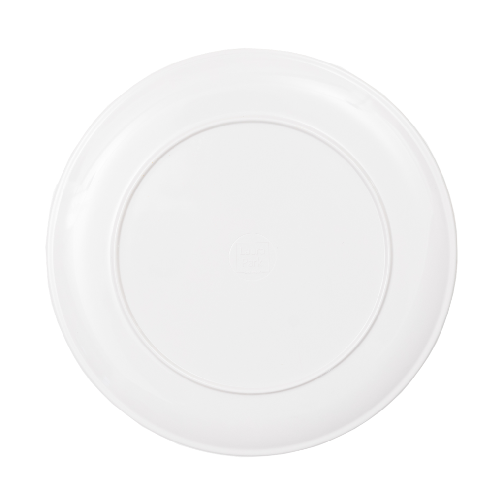 Park Avenue Melamine Plate in vivid colors dining plate from Laura Park Designs underside