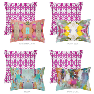 Spice Market Raspberry Throw Pillow pairs with a variety of patterns and colors