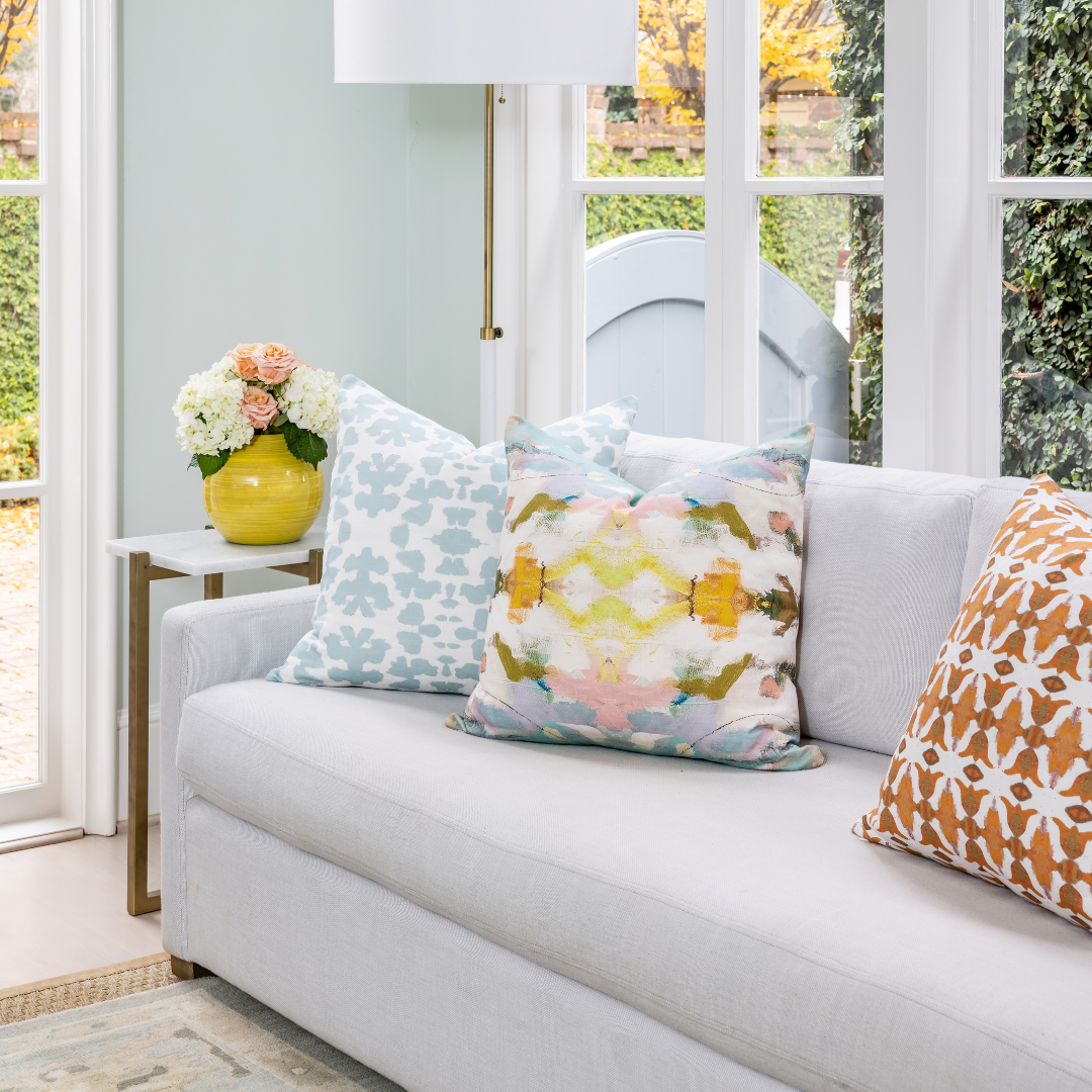 Jaipur Indoor Throw Pillow paired with Chintz Mist