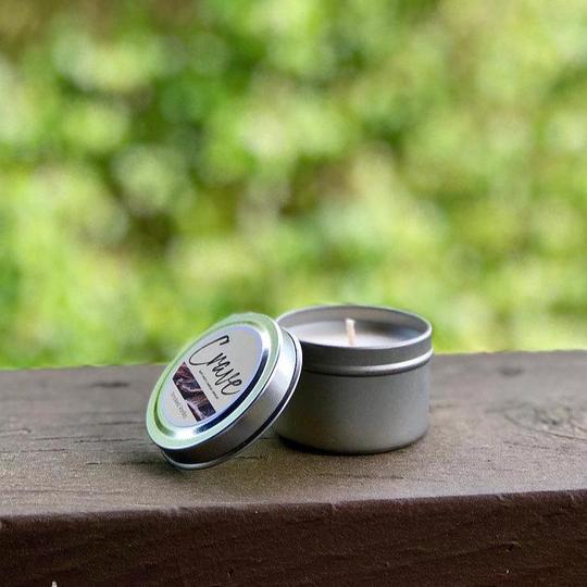 Crave Candles Co. 2 oz. travel tin candle for on the go scent