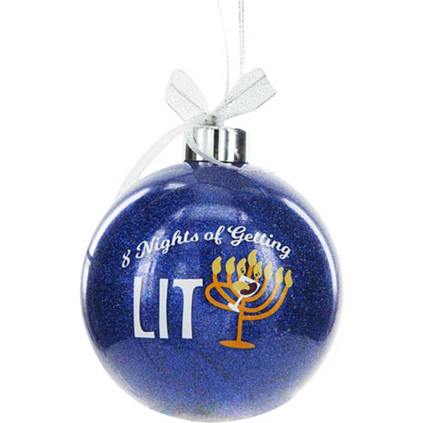 8 Nights Getting Lit Hanukkah ornament