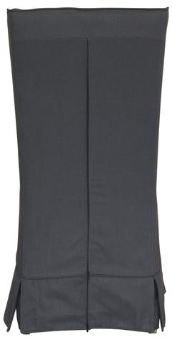 Padmas Plantation Atlantic Beach Wing Dining Chair Charcoal Linen Back