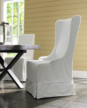 Padmas Plantation Atlantic Beach Wing Dining Chair Sunbleached White Lifestyle