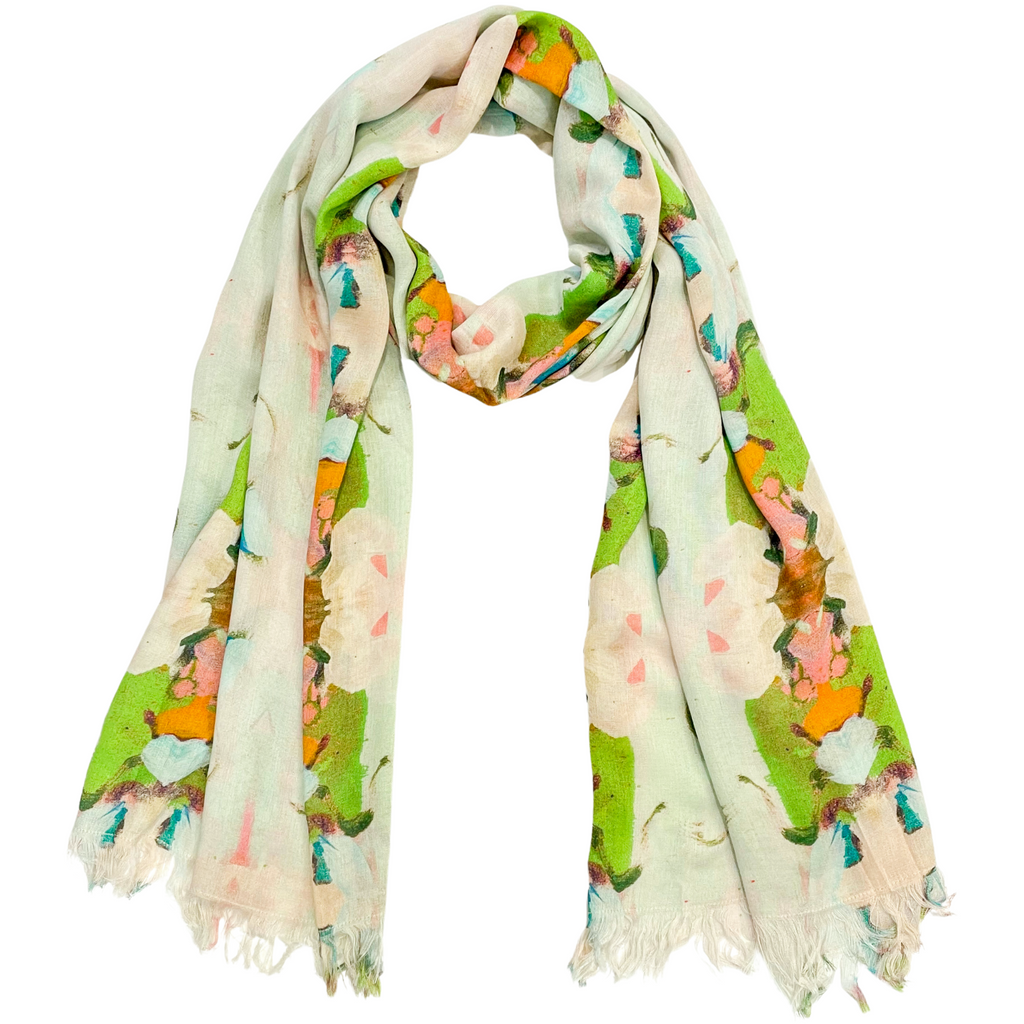 Monet's Garden Green Wrap for a pop of color from Laura Park Designs