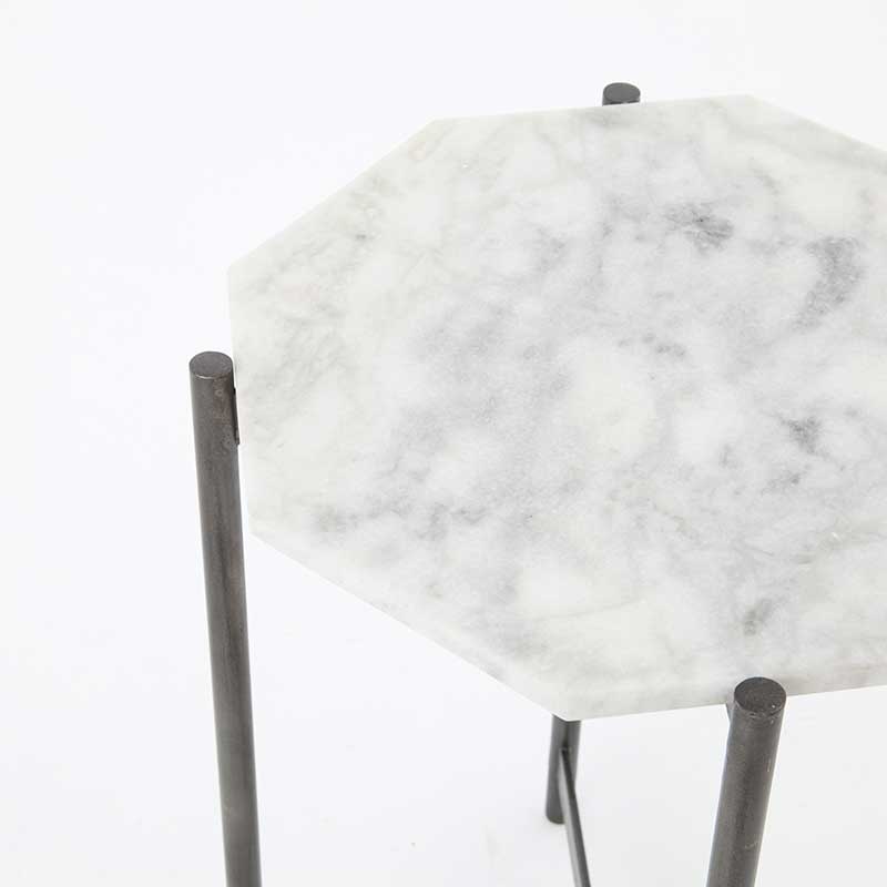 Adair Side Table marble top edge detail
