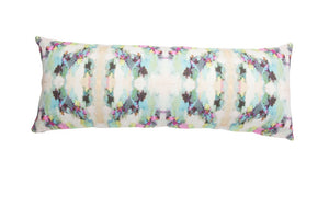 Alphabet Soup linen pillow from Laura Park Designs soft multi-color bolster
