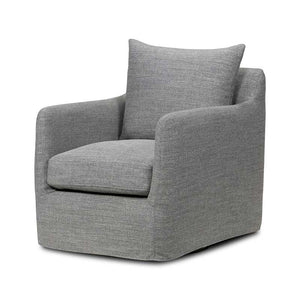 Banks Swivel Chair in Alcala Steel from Four Hands