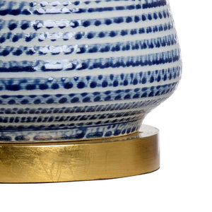Beehive Lamp Blue Base Closeup Chelsea House