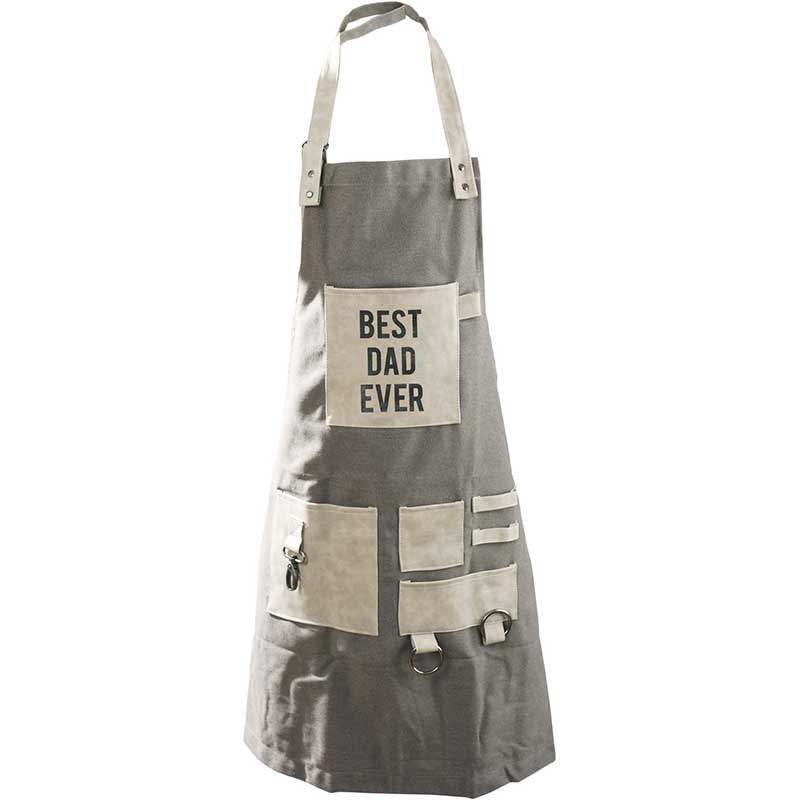 Best Dad Ever grillng apron front view
