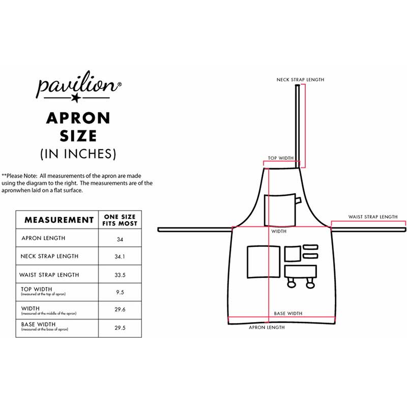 Flipping Awesome canvas grilling apron size guide