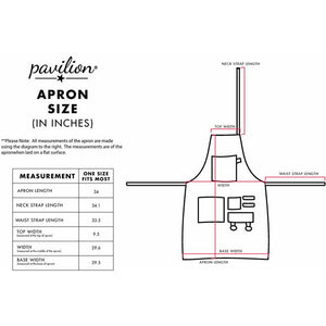 Flipping Awesome canvas grilling apron size guide
