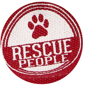 Best Rescue Ever dog chew toy in shape of float ring emblem closeup