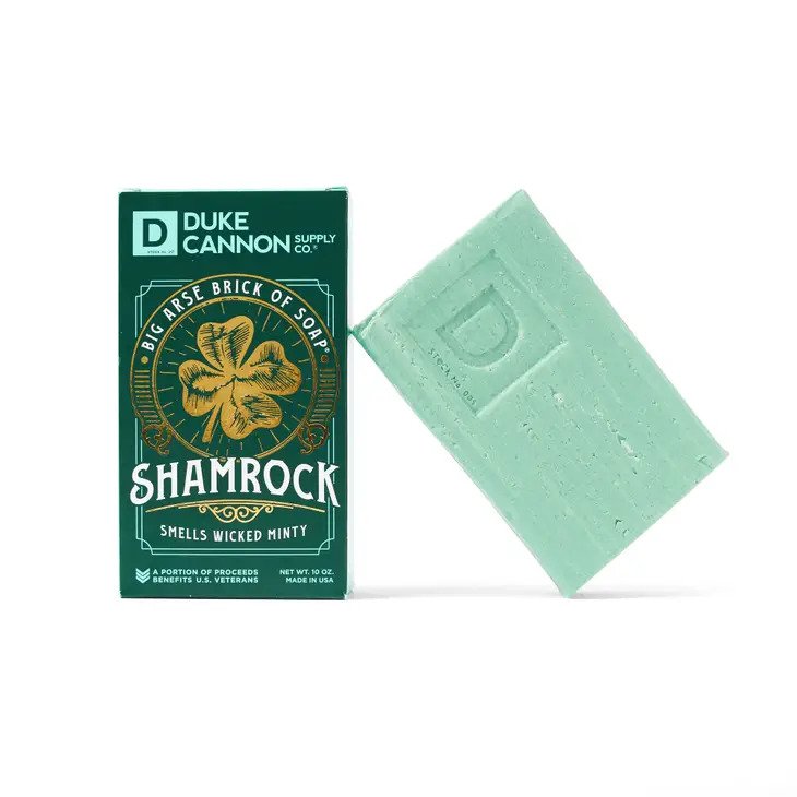 Big Ass Brick of Soap - Shamrock with bar soap leaning against box