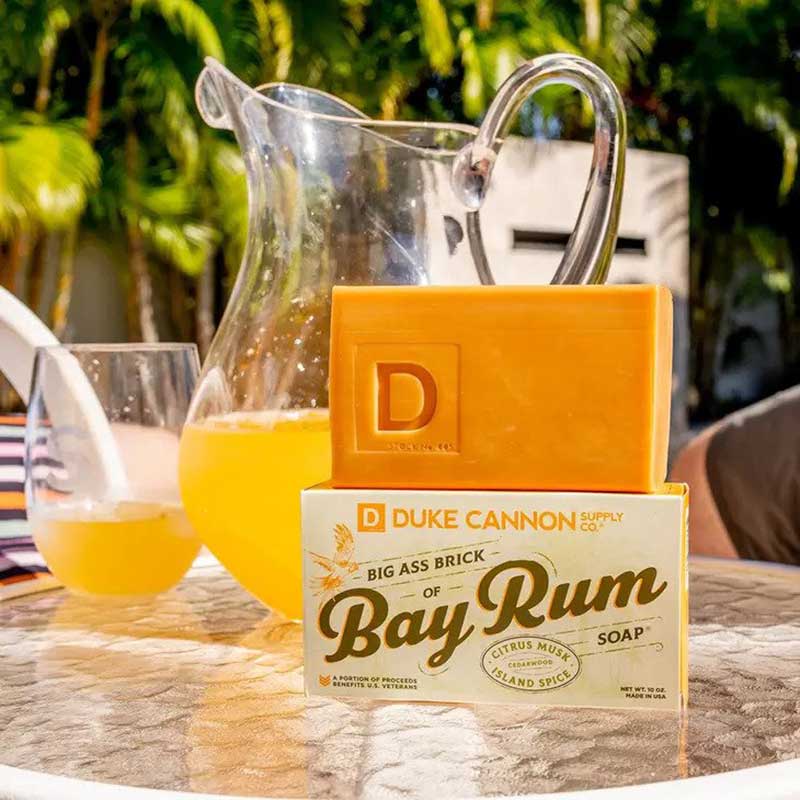Big Ass Brick of Soap - Bay Rum shown in a paradise setting